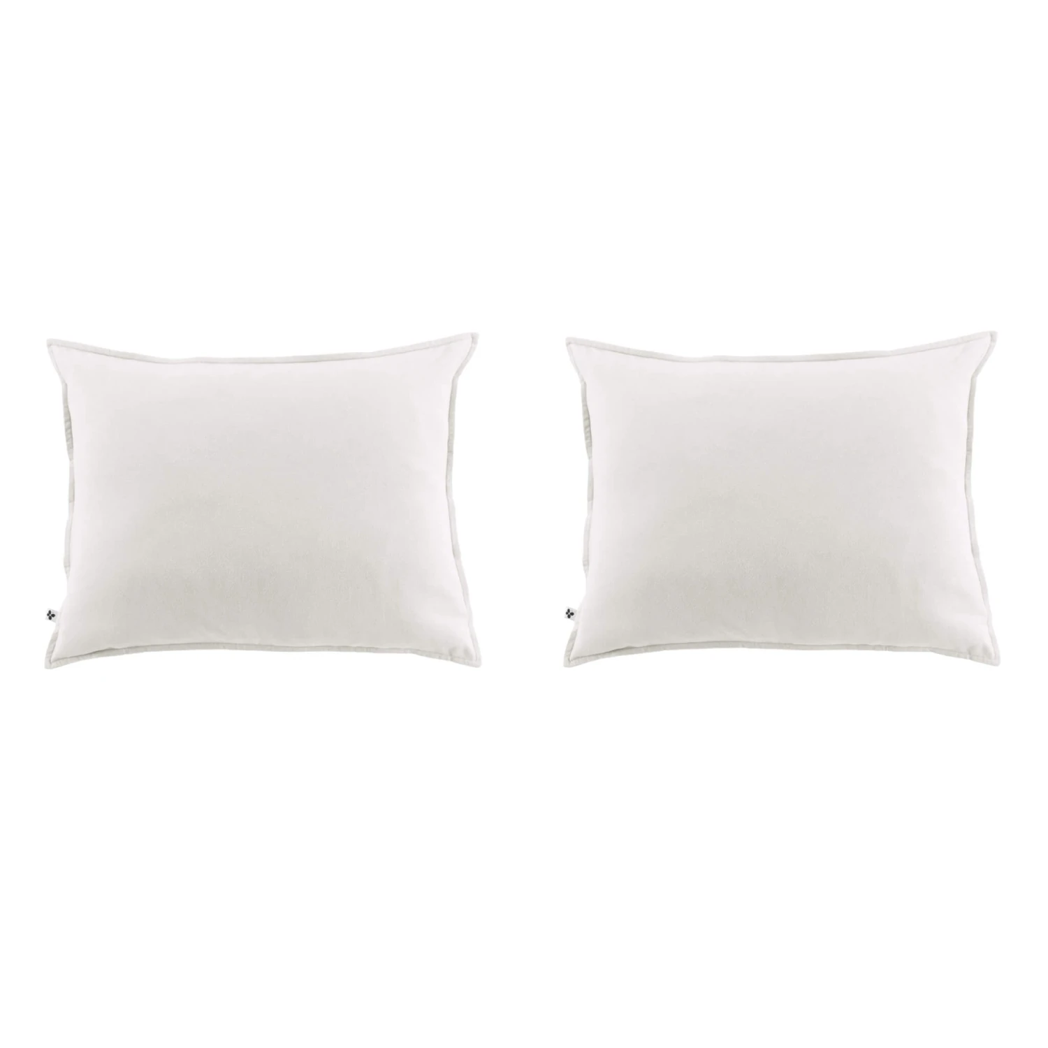 Lot De 2 Taies D'oreiller Flanelle Blanc 4 Lot De 2 Taies D'oreiller Flanelle Blanc – Image 2