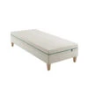 Ensemble Matelas Naturel Latex Naturel Enfant, Sommier Et Pieds Aube 200 - SOMEO -Magasin De Literie aube 200 mat som 90x200 surmatelas 3 4 fond blanc