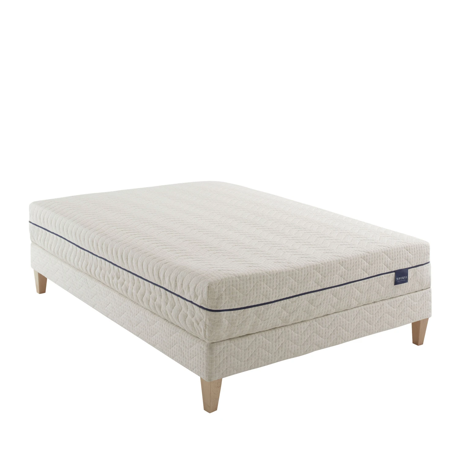 Ensemble Matelas Naturel Ressorts Et Latex Naturel, Sommier Et Pieds Aube 600 - SOMEO 3 Ensemble Matelas Naturel Ressorts Et Latex Naturel, Sommier Et Pieds Aube 600 - SOMEO
