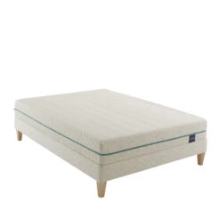 Ensemble Matelas Naturel Latex Naturel, Sommier Et Pieds Aube 700 - SOMEO