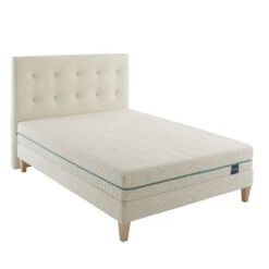 Ensemble Matelas Naturel Latex Naturel, Sommier, Pieds Et Tête De Lit Aube 700 - SOMEO
