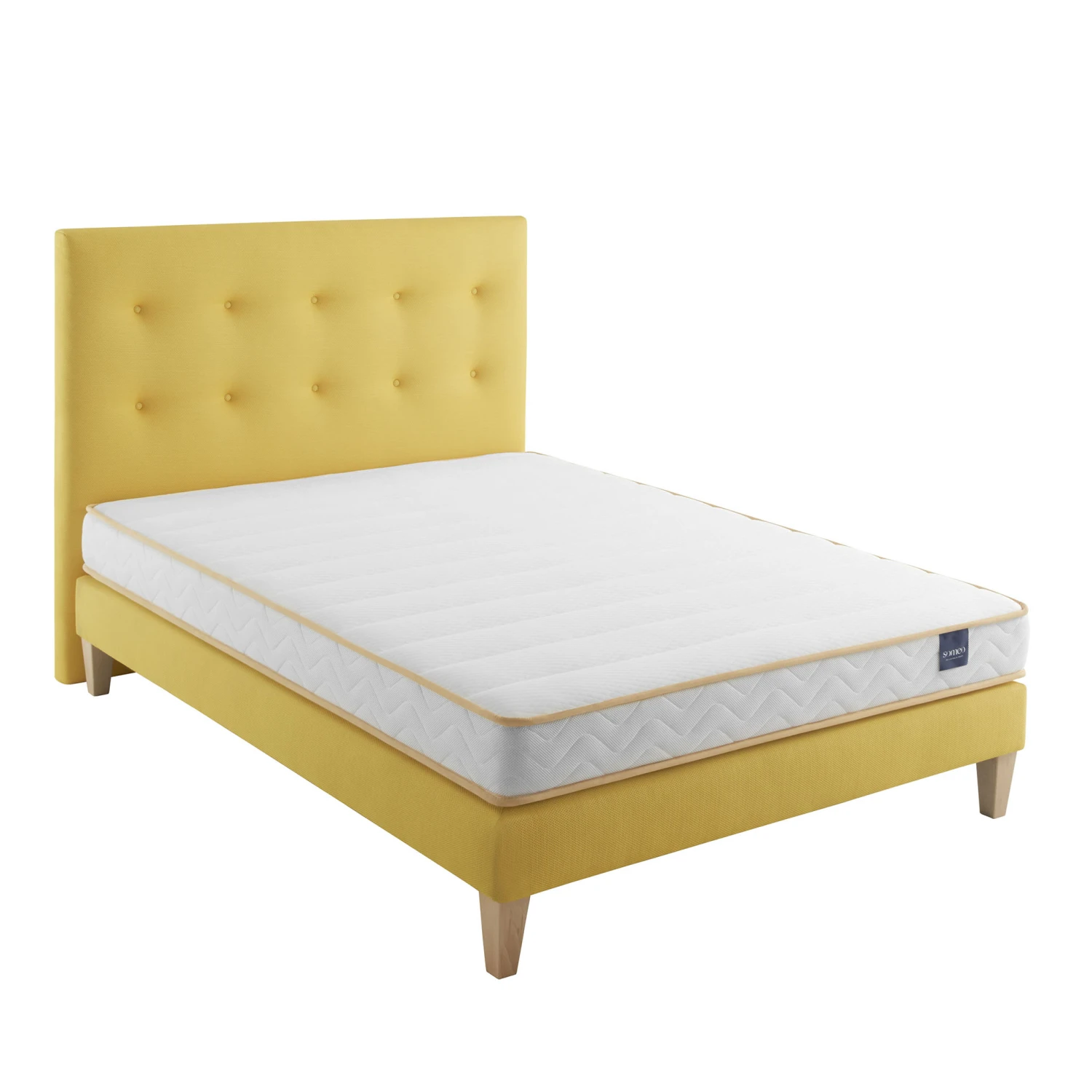 Ensemble Matelas Mousse, Sommier, Pieds Et Tête De Lit Aurore 300 - SOMEO 3 Ensemble Matelas Mousse, Sommier, Pieds Et Tête De Lit Aurore 300 - SOMEO