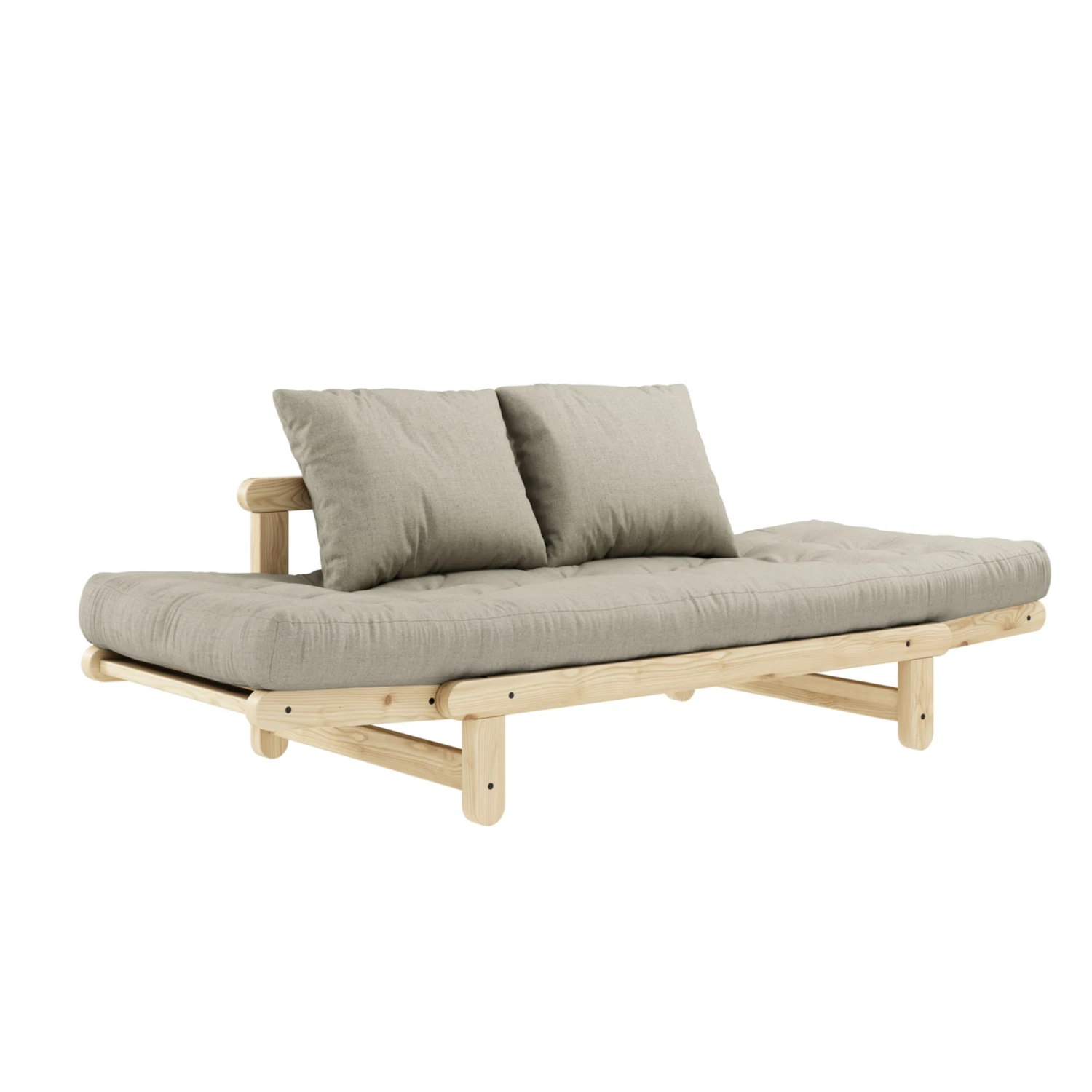 Banquette Ajustable BEAT En Pin Massif Naturel Matelas Inclus 75x200 5 Banquette Ajustable BEAT En Pin Massif Naturel Matelas Inclus 75x200 – Image 3