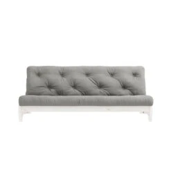 Banquette Ajustable FRESH En Pin Massif Blanc Avec Matelas Futon 140x200