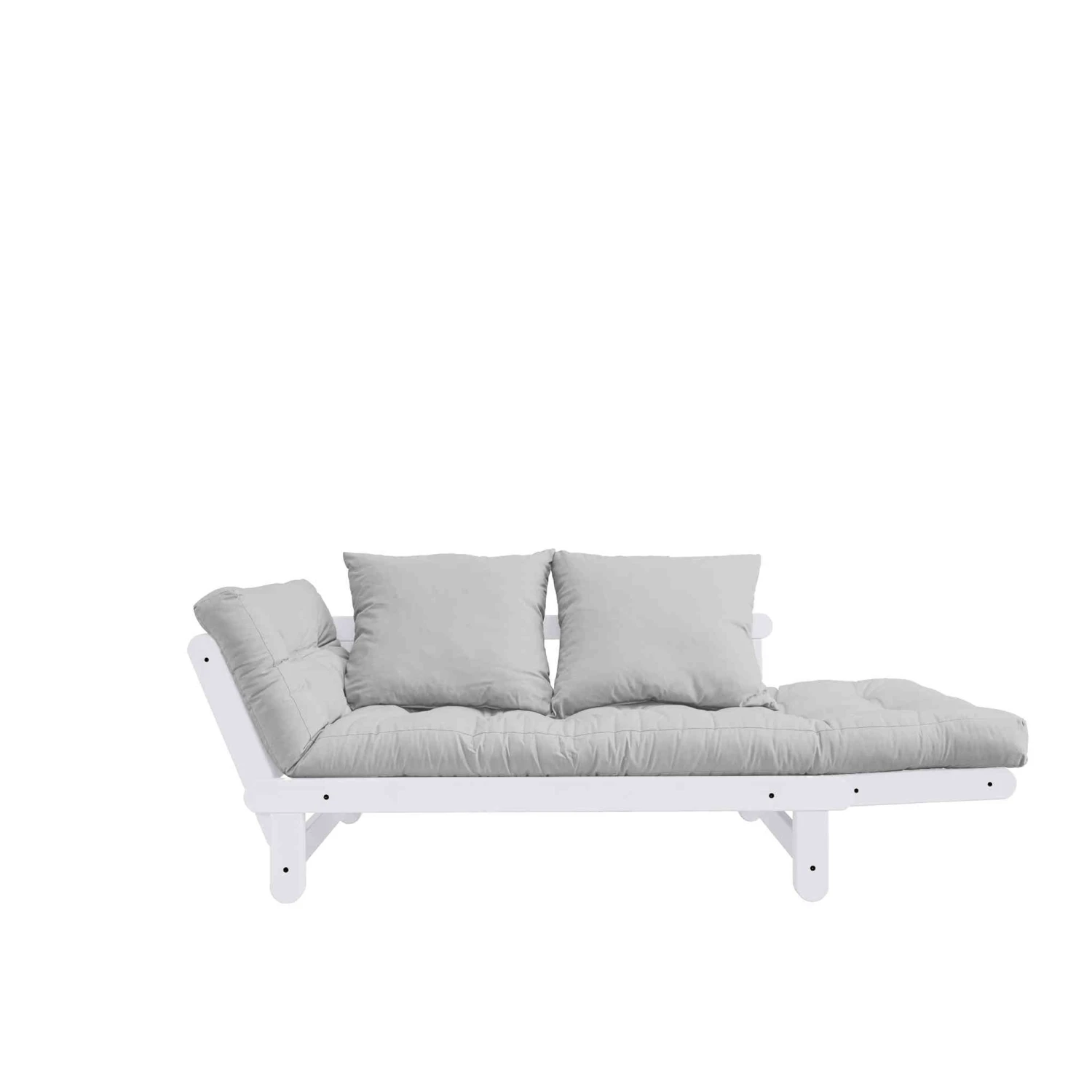Banquette Ajustable BEAT En Pin Massif Blanc Matelas Inclus 75x200 4 Banquette Ajustable BEAT En Pin Massif Blanc Matelas Inclus 75x200 – Image 2