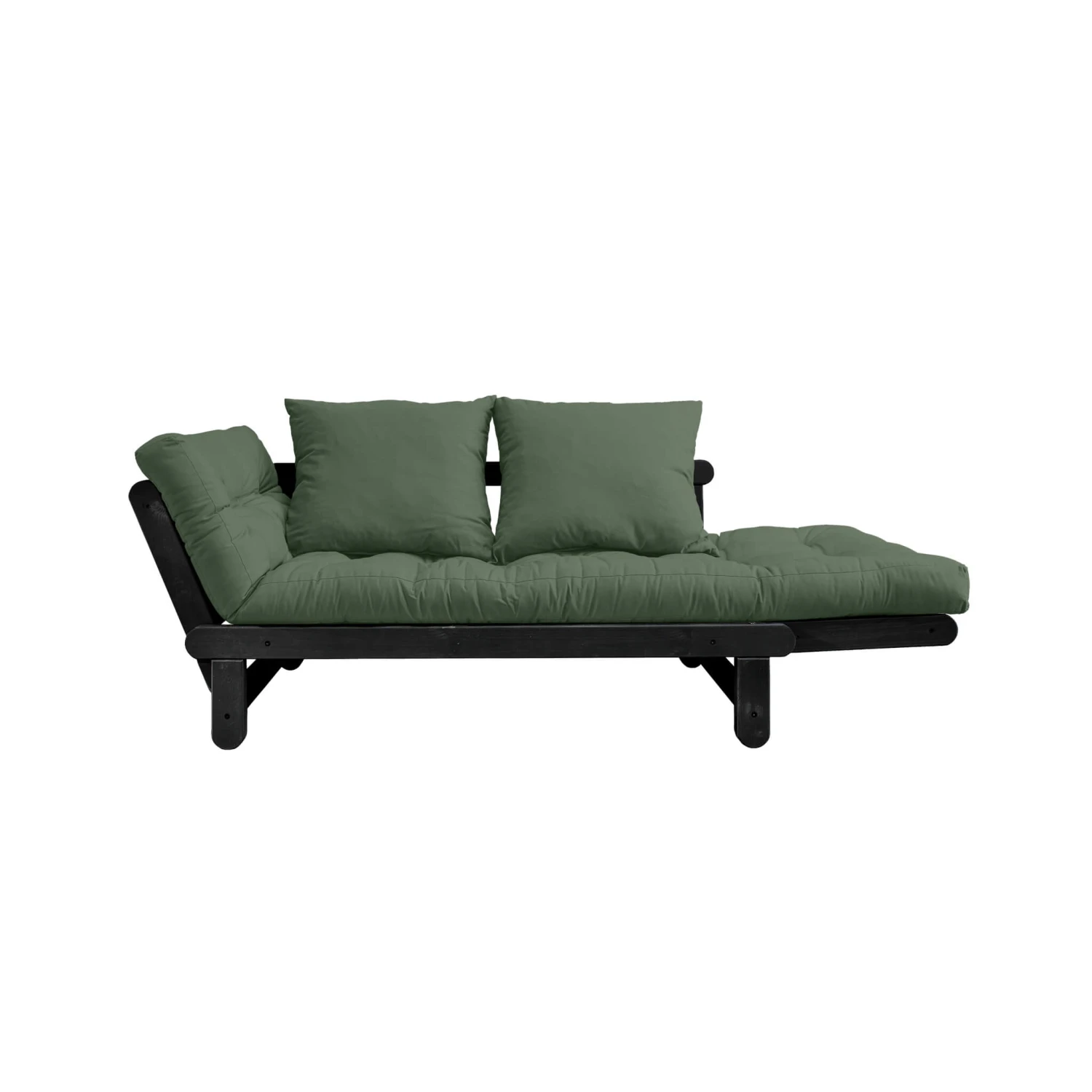 Banquette Ajustable BEAT En Pin Massif Noir Matelas Inclus 75x200 4 Banquette Ajustable BEAT En Pin Massif Noir Matelas Inclus 75x200 – Image 2