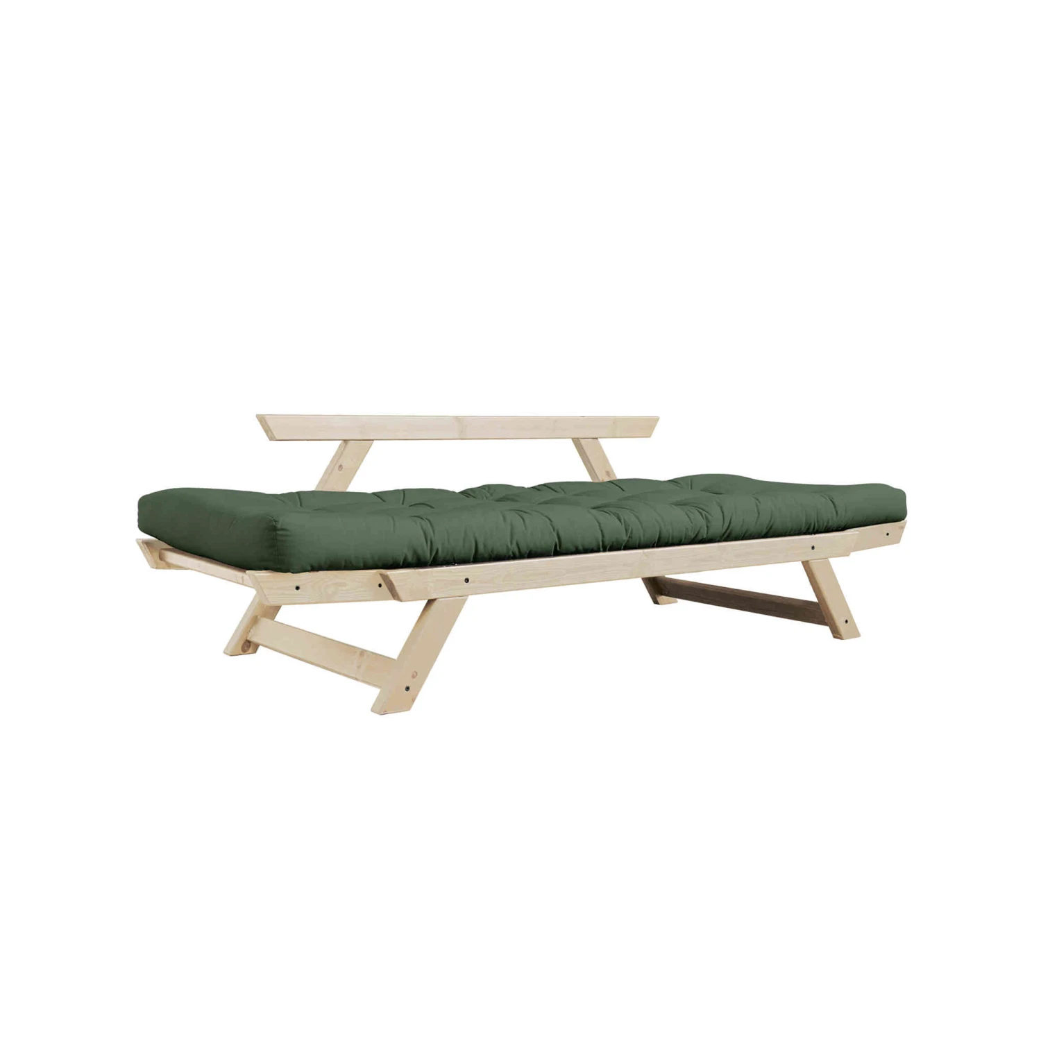 Banquette Ajustable BEBOP En Pin Massif Naturel Matelas 75x200 + Coussins 40x60 Inclus 6 Banquette Ajustable BEBOP En Pin Massif Naturel Matelas 75x200 + Coussins 40x60 Inclus – Image 4