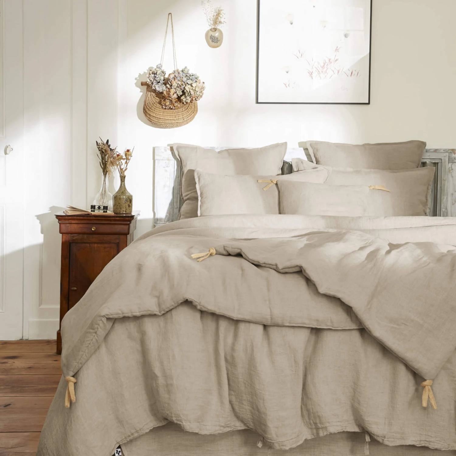 Couvre-lit à Nouettes Lin Lavé 11 Couvre-lit à Nouettes Lin Lavé – Image 9