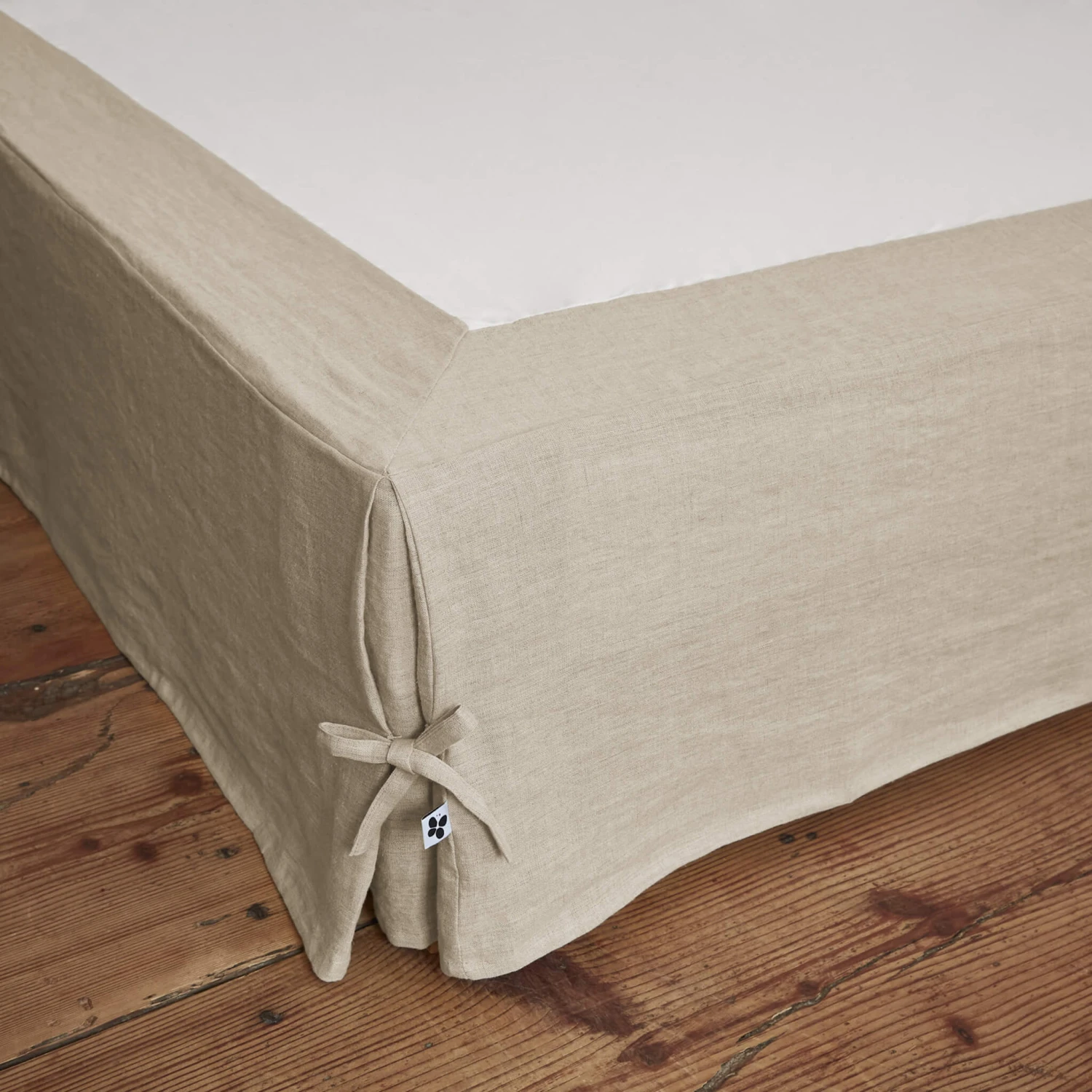 Cache-sommier à Nouettes Lin Lavé 4 Cache-sommier à Nouettes Lin Lavé – Image 2