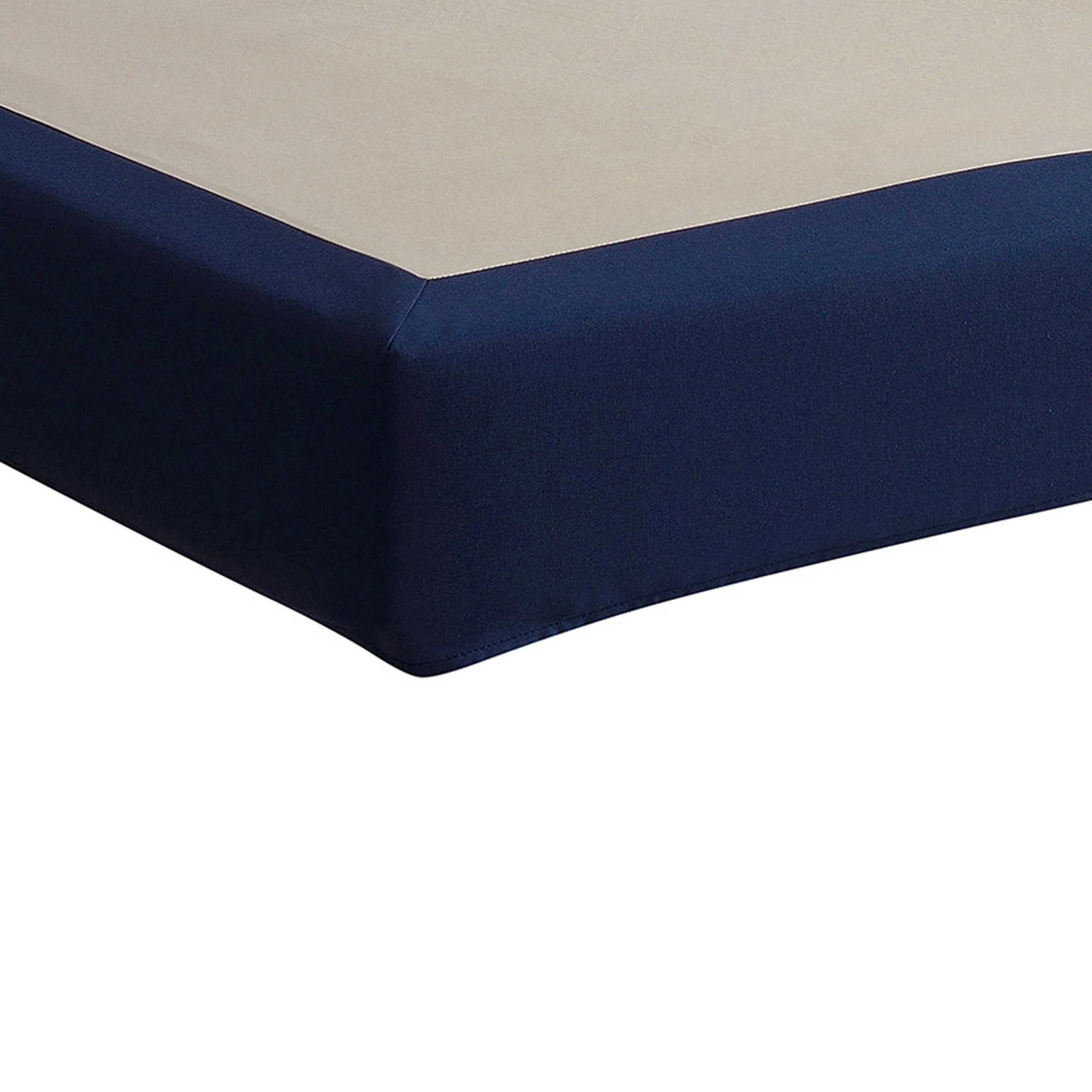 Cache-sommier Intégral 100% Coton Indigo 4 Cache-sommier Intégral 100% Coton Indigo – Image 2