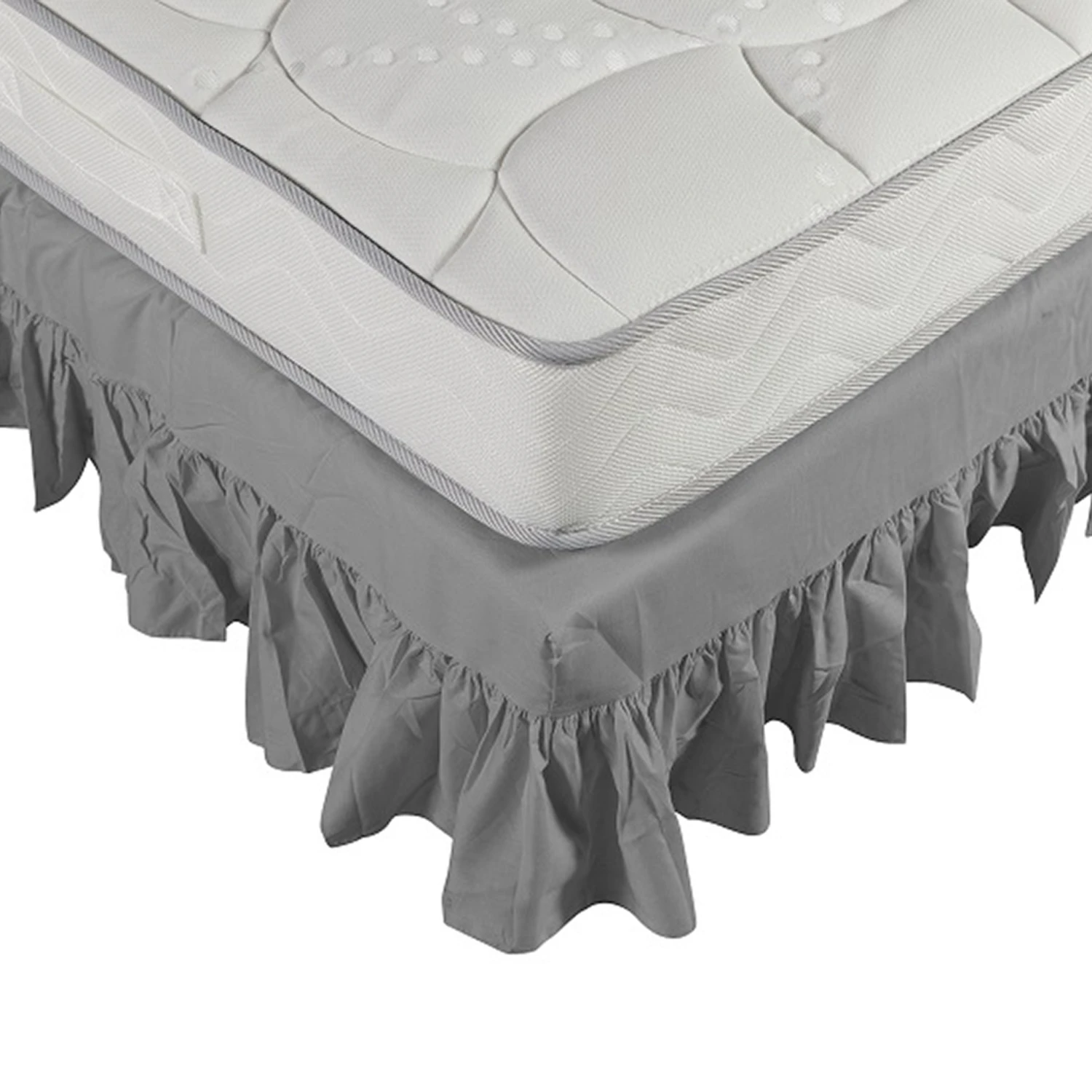 Cache Sommier Gris Souris Intégral à Volants 4 Cache Sommier Gris Souris Intégral à Volants – Image 2