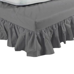 Cache Sommier Gris Souris Intégral à Volants