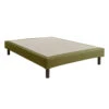 Cache-sommier Intégral 100% Coton Vert Mousse 1 Cache-sommier Intégral 100% Coton Vert Mousse -Magasin De Literie cache sommier mousse fond blanc 1