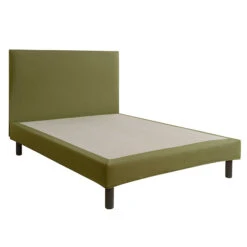 Cache-sommier Intégral 100% Coton Vert Mousse -Magasin De Literie cache sommier mousse fond blanc 4