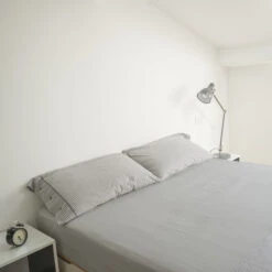 Drap Housse Gris Mastic 100% Coton Bonnet 30 Cm 7 Drap Housse Gris Mastic 100% Coton Bonnet 30 Cm -Magasin De Literie coton 57 mastic 1