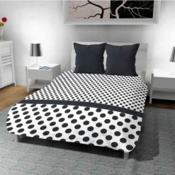 Couette Imprimée Pois Gris