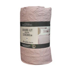 Couvre-lit Microfibre Lavée Matelassé Florette 240x220 Cm 22 Couvre-lit Microfibre Lavée Matelassé Florette 240x220 Cm -Magasin De Literie couvre lit florette rose 2