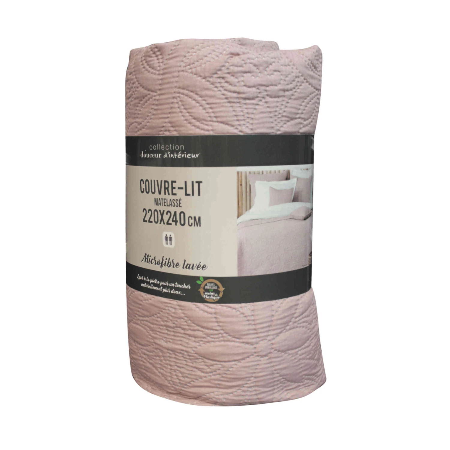 Couvre-lit Microfibre Lavée Matelassé Florette 240x220 Cm 11 Couvre-lit Microfibre Lavée Matelassé Florette 240x220 Cm – Image 9