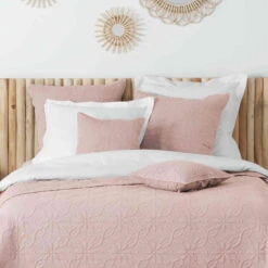 Couvre-lit Microfibre Lavée Matelassé Florette 240x220 Cm 21 Couvre-lit Microfibre Lavée Matelassé Florette 240x220 Cm -Magasin De Literie couvre lit florette rose zoom