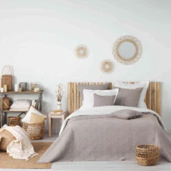 Couvre-lit Microfibre Lavée Matelassé Florette 240x220 Cm 23 Couvre-lit Microfibre Lavée Matelassé Florette 240x220 Cm -Magasin De Literie couvre lit florette taupe