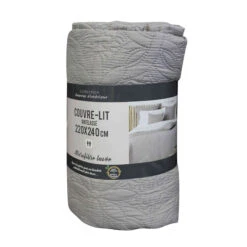 Couvre-lit Microfibre Lavée Matelassé Florette 240x220 Cm 25 Couvre-lit Microfibre Lavée Matelassé Florette 240x220 Cm -Magasin De Literie couvre lit florette taupe 2