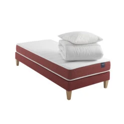 Ensemble Matelas Couchage Latex, Sommier, Pieds, Couette Et Oreiller Crépuscule 400 - SOMEO 32 Ensemble Matelas Couchage Latex, Sommier, Pieds, Couette Et Oreiller Crépuscule 400 - SOMEO -Magasin De Literie crepuscule 400 mat som 90x200 cou or 3 4 fond blanc