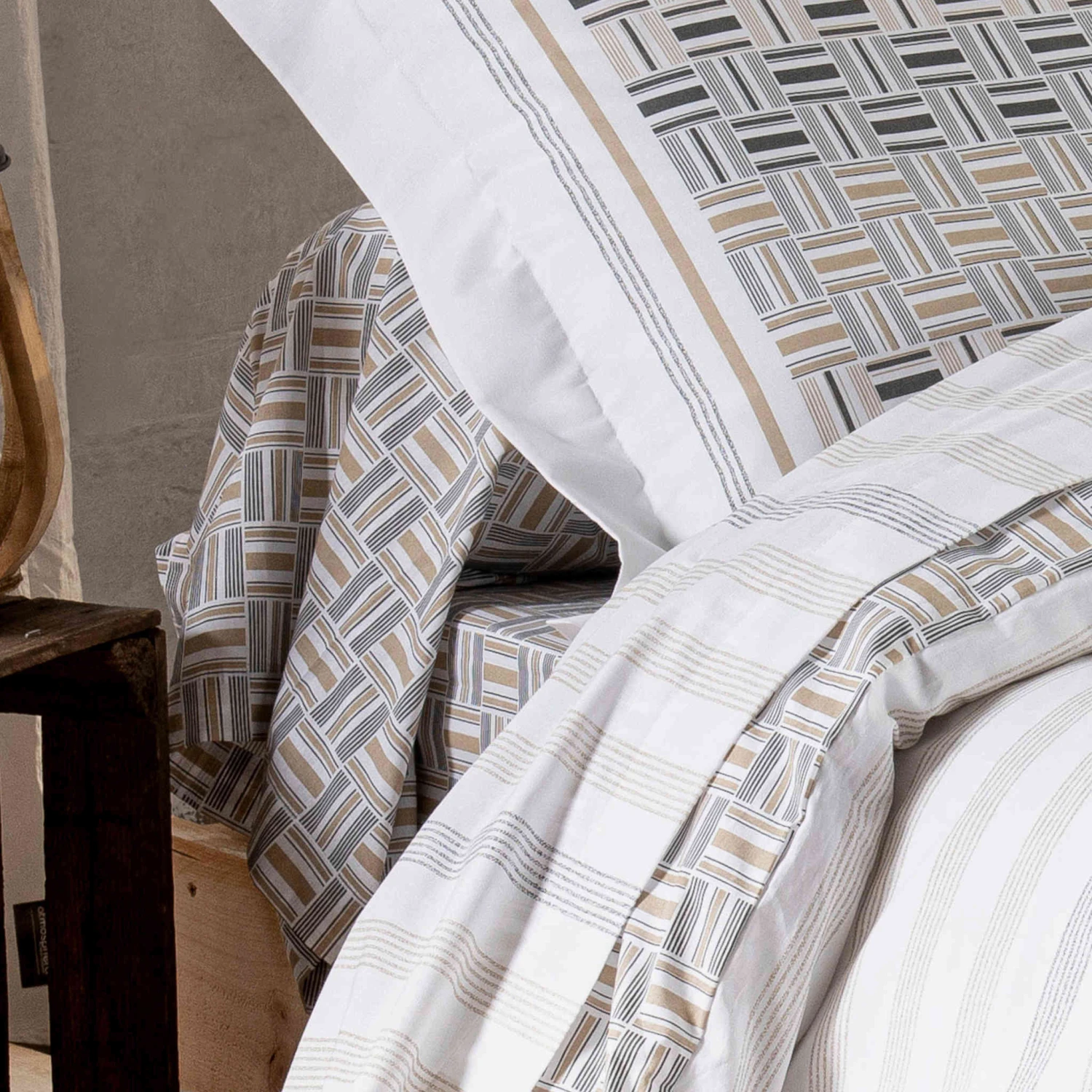 Drap Housse Diego Gris Bonnet 30 Cm - Tradilinge 4 Drap Housse Diego Gris Bonnet 30 Cm - Tradilinge – Image 2