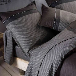 Drap Housse Satin De Coton Enzo Noir Bonnet 30 Cm - Tradilinge 6 Drap Housse Satin De Coton Enzo Noir Bonnet 30 Cm - Tradilinge -Magasin De Literie dh enzo noir zoom