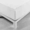 Drap Housse Coton Lavé Stonalia Blanc Bonnet 30 Cm 1 Drap Housse Coton Lavé Stonalia Blanc Bonnet 30 Cm -Magasin De Literie dh stonalia blanc 1