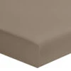 Drap Housse Taupe 100% Coton Biologique Bonnet 30 Cm 2 Drap Housse Taupe 100% Coton Biologique Bonnet 30 Cm -Magasin De Literie drap housse coton bio taupe bonnet 30 fond blanc 1
