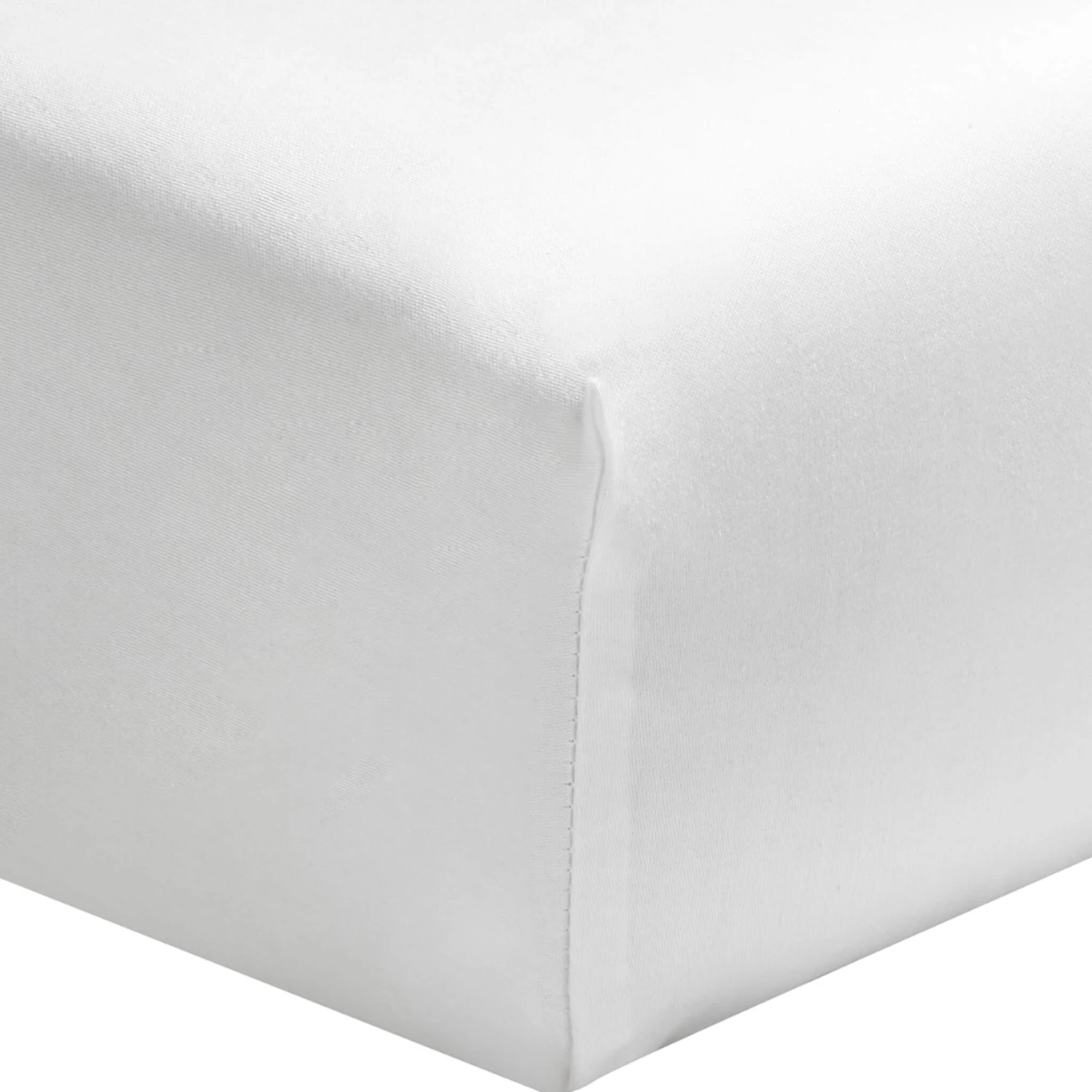 Drap Housse Blanc 100% Coton Biologique Bonnet 30 Cm 4 Drap Housse Blanc 100% Coton Biologique Bonnet 30 Cm – Image 2