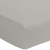 Drap Housse Gris Mastic 100% Coton Bonnet 40 Cm 1 Drap Housse Gris Mastic 100% Coton Bonnet 40 Cm -Magasin De Literie drap housse coton mastic bonnet 40 fond blanc 1