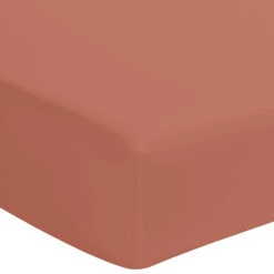 Drap Housse Terracotta 100% Coton Bonnet 40 Cm
