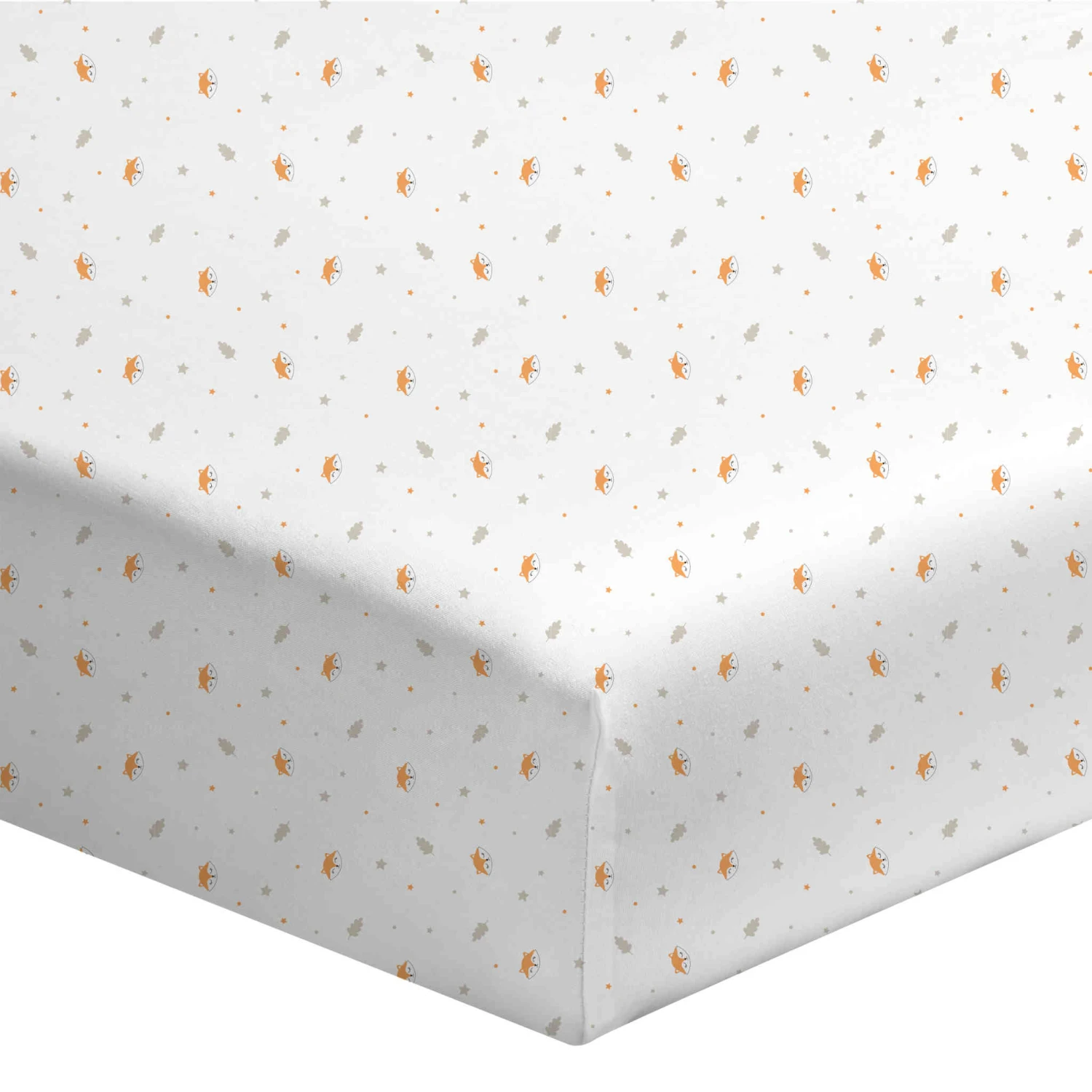 Lot De 2 Draps Housses Bébé Coton Jersey Blanc/Renard 60x120 Cm 5 Lot De 2 Draps Housses Bébé Coton Jersey Blanc/Renard 60x120 Cm – Image 3