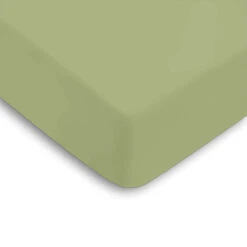 Drap Housse Percale Sauge Bonnet 30 Cm 5 Drap Housse Percale Sauge Bonnet 30 Cm -Magasin De Literie drap housse sauge coin fond blanc