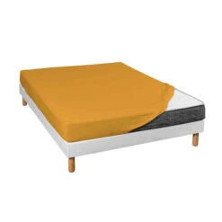Lot De 2 Draps Housses Jersey Jaune Moutarde Bonnet 30 Cm 7 Lot De 2 Draps Housses Jersey Jaune Moutarde Bonnet 30 Cm -Magasin De Literie draphoussejaunefondblanc 1