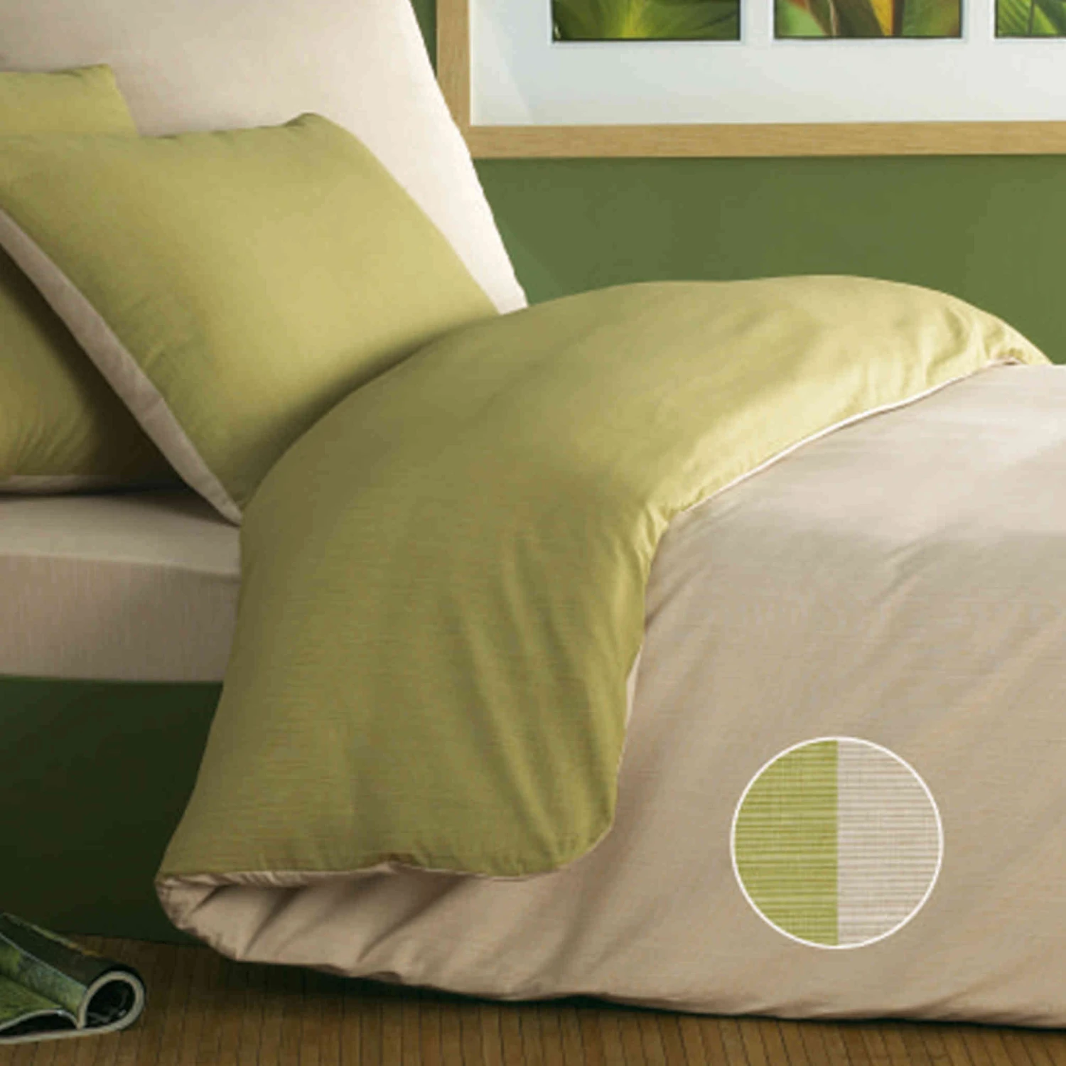 Parure De Lit Écorce Ivoire/mousse 4 Parure De Lit Écorce Ivoire/mousse – Image 2