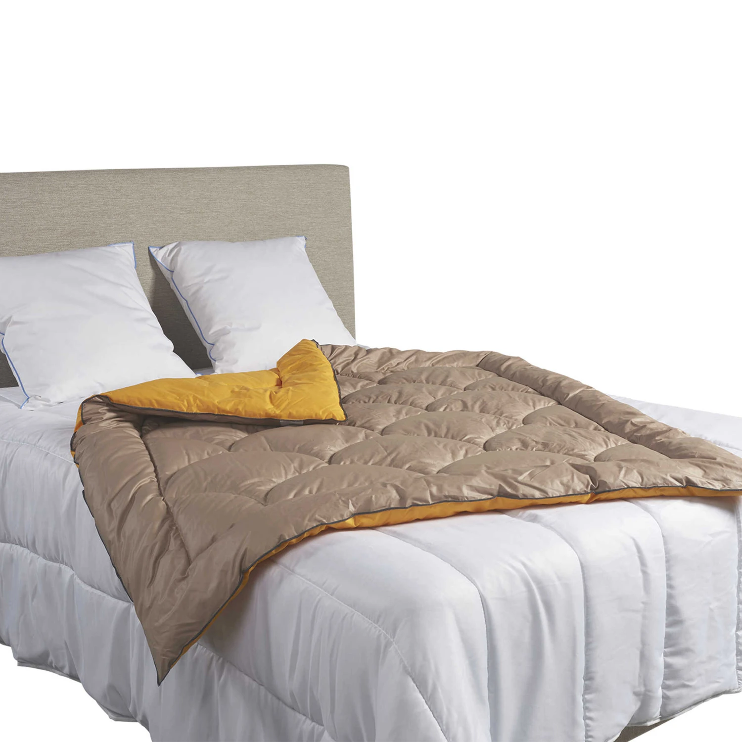 Édredon Gonflant Bicolore Taupe-or Terre De Nuit 4 Édredon Gonflant Bicolore Taupe-or Terre De Nuit – Image 2
