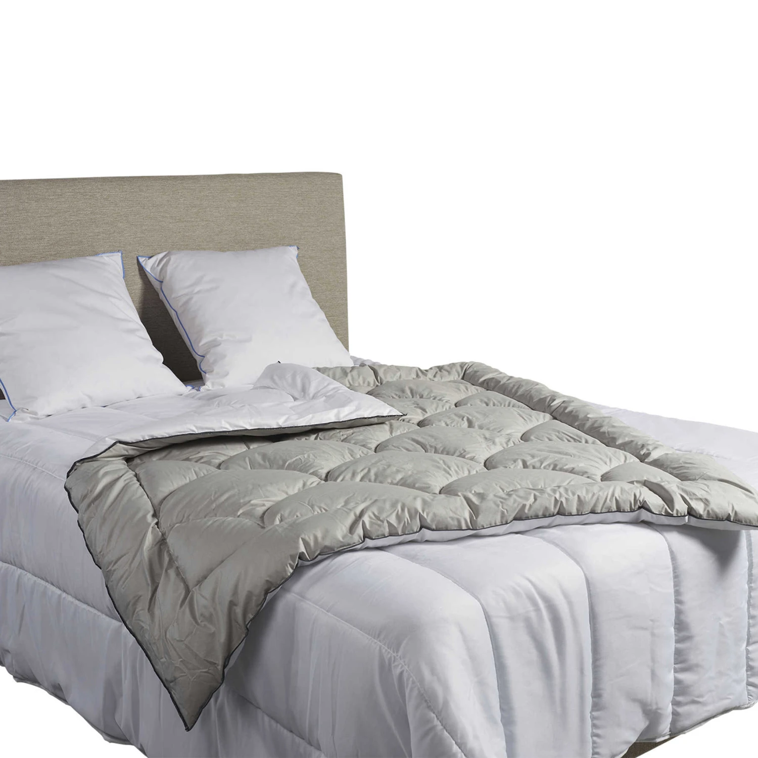 Édredon Gonflant Bicolore Blanc-gris Terre De Nuit 4 Édredon Gonflant Bicolore Blanc-gris Terre De Nuit – Image 2