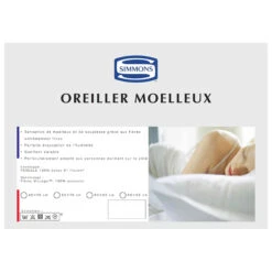 Oreiller Microgel Moelleux Percale Simmons -Magasin De Literie encart oreiller microgel moelleux hd imprimeur 1