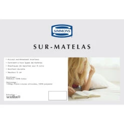 Surmatelas Simmons Quiétude 11 Surmatelas Simmons Quiétude -Magasin De Literie encart surmatelas 1