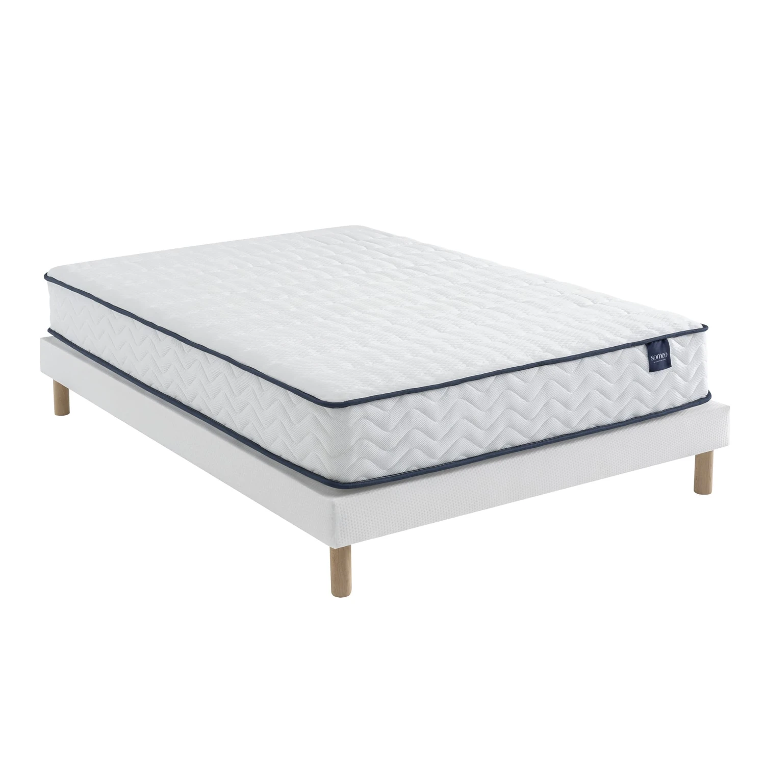 Ensemble Matelas Ressorts, Sommier Lune Et Pieds Rêve 300 - SOMEO 3 Ensemble Matelas Ressorts, Sommier Lune Et Pieds Rêve 300 - SOMEO