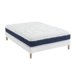 Ensemble Matelas Ressorts Et Mémoire De Forme, Sommier Constellation Et Pieds Rêve 600 - SOMEO
