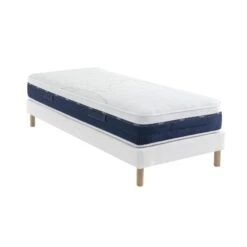 Ensemble Matelas Ressorts Et Mémoire De Forme, Sommier Constellation Et Pieds Rêve 600 - SOMEO -Magasin De Literie ens reve 600 rio grande 90x 3 4 fond blanc