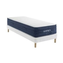 Ensemble Matelas Ressorts, Latex Et Mémoire De Forme, Sommier Constellation Et Pieds Rêve 700 - SOMEO -Magasin De Literie ens reve 700 rio grande 90x 3 4 fond blanc