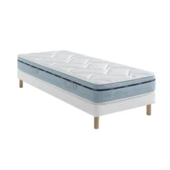 Ensemble Matelas Mémoire De Forme, Sommier Lune Et Pieds Songe 500 - SOMEO -Magasin De Literie ens songe 500 niagara 90x 3 4 fond blanc