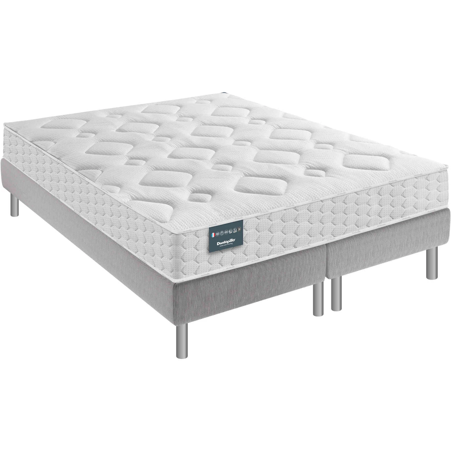 Ensemble Dunlopillo Couchage Latex Aérial® 24 Cm LILAS, Matelas, Sommier, Pieds 5 Ensemble Dunlopillo Couchage Latex Aérial® 24 Cm LILAS, Matelas, Sommier, Pieds – Image 3