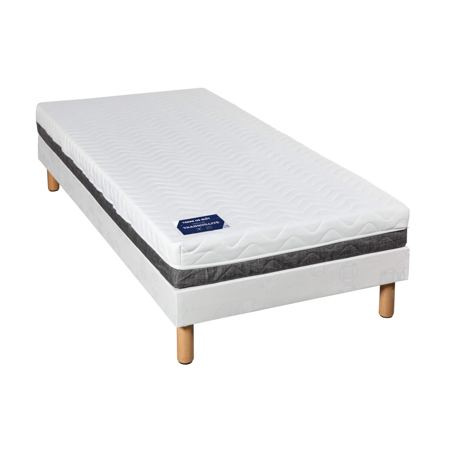 Ensemble Enfant Matelas Mousse Tranquillité + Sommier + Pieds 3 Ensemble Enfant Matelas Mousse Tranquillité + Sommier + Pieds