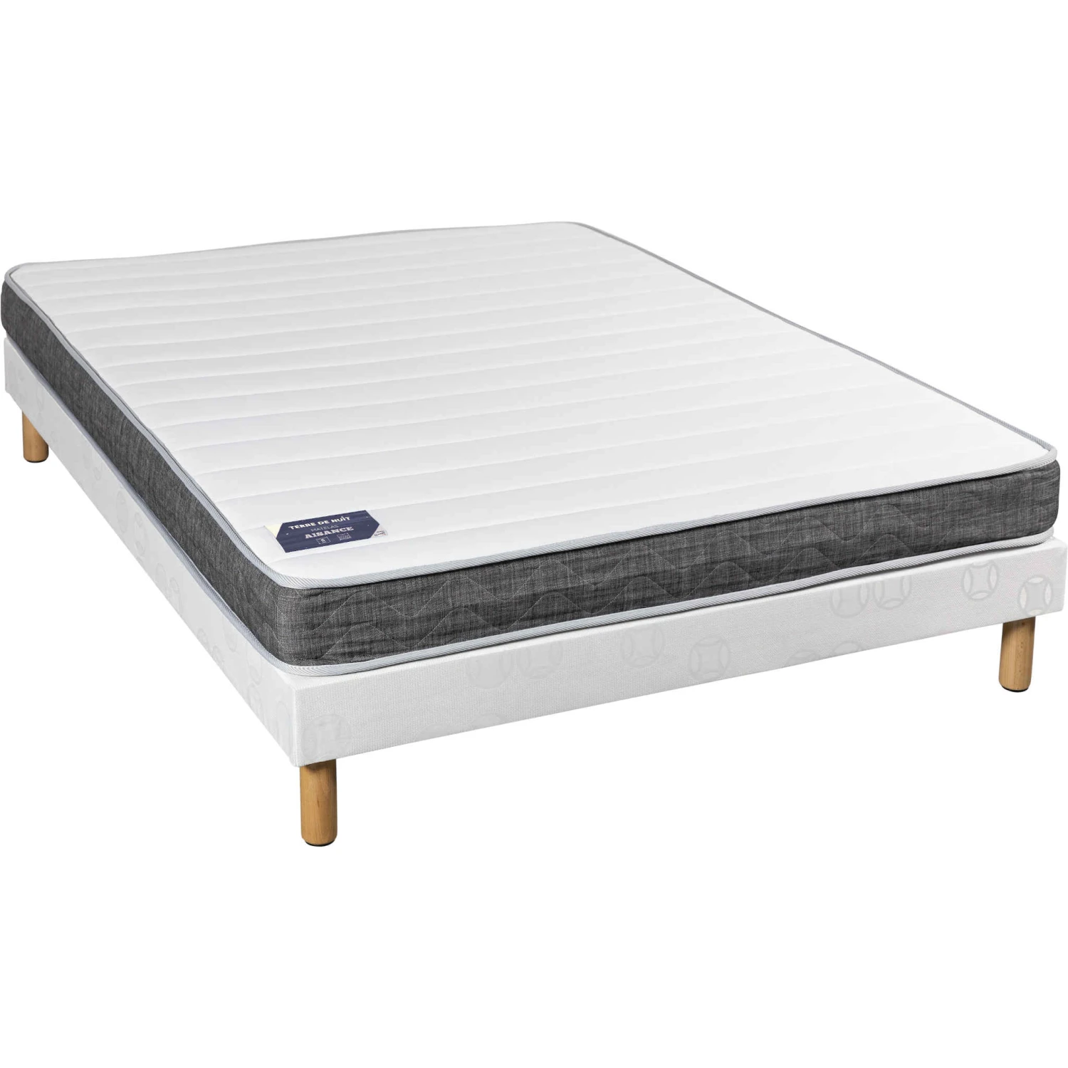Ensemble Matelas Couchage Latex Aisance + Sommier + Pieds 3 Ensemble Matelas Couchage Latex Aisance + Sommier + Pieds