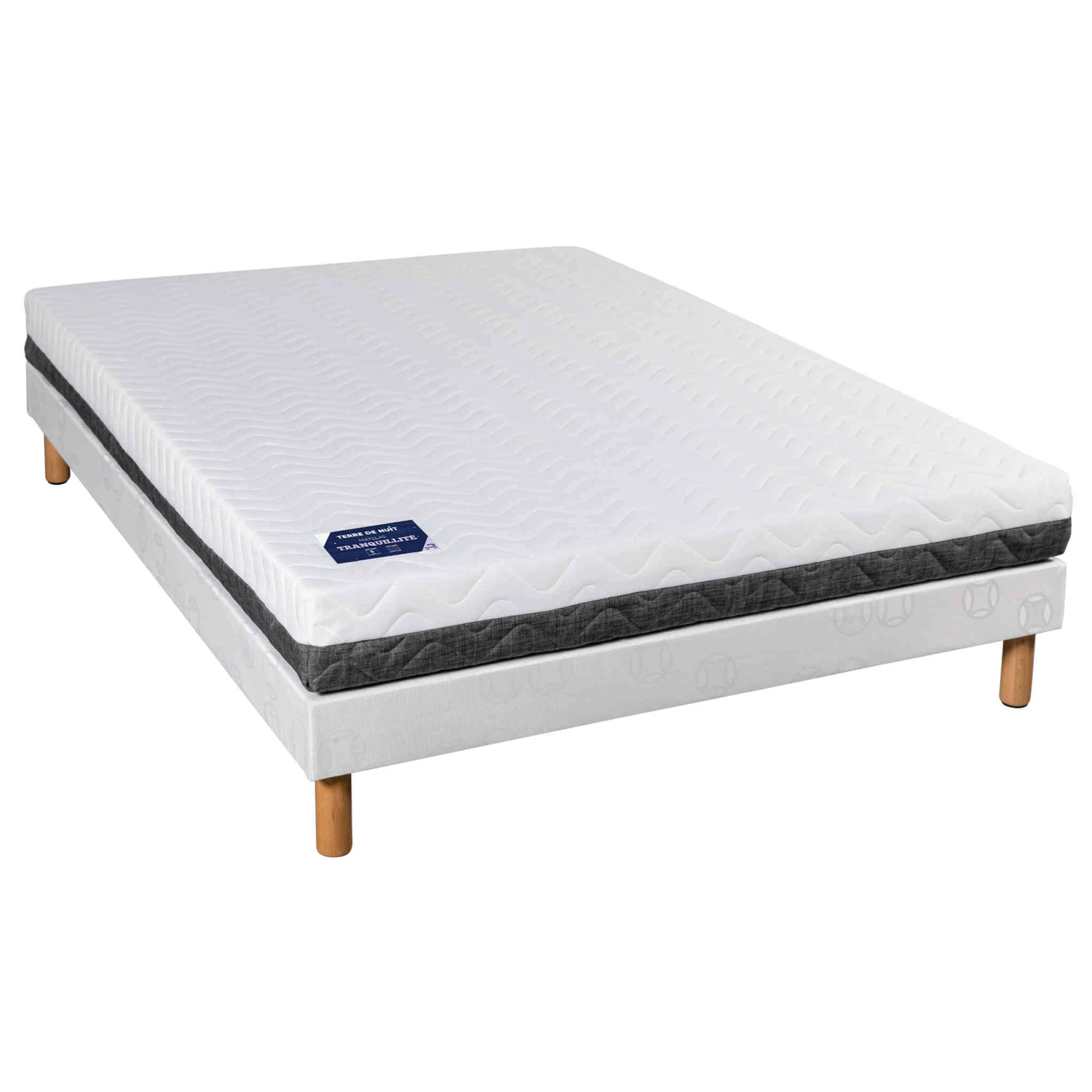 Ensemble Matelas Mousse Tranquillité + Sommier + Pieds 3 Ensemble Matelas Mousse Tranquillité + Sommier + Pieds
